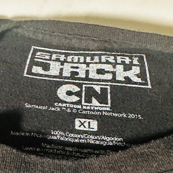 Samurai Jack - Black Graphic T-Shirt - Men's XL - Cartoon Network - Picture 3 of 7